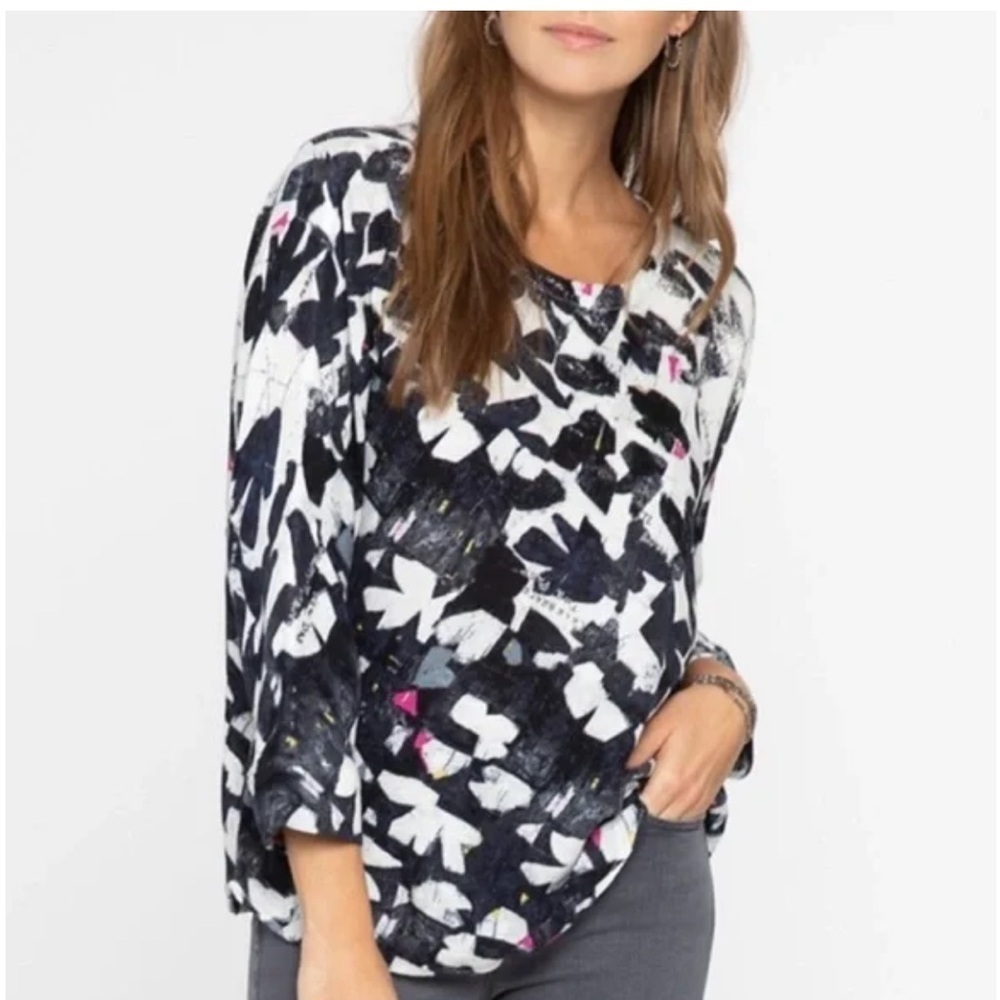 Nic+Zoe Celebrate The Future Printed Top S *New with flaw*